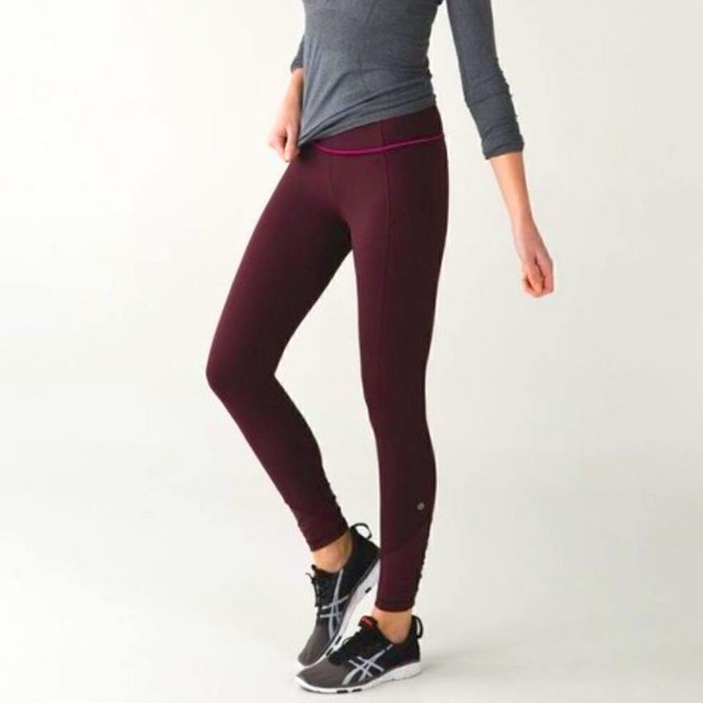 Lululemon Pace Queen Tight Bordeaux Drama Leggings 4